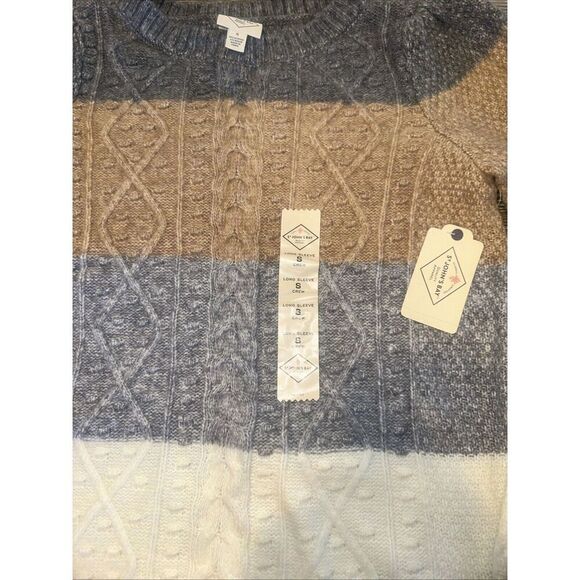 St Johns Bay Womens Sweater Neutral Combo. Size Small. Crew Neck. NWT. 12 - Picture 3 of 8